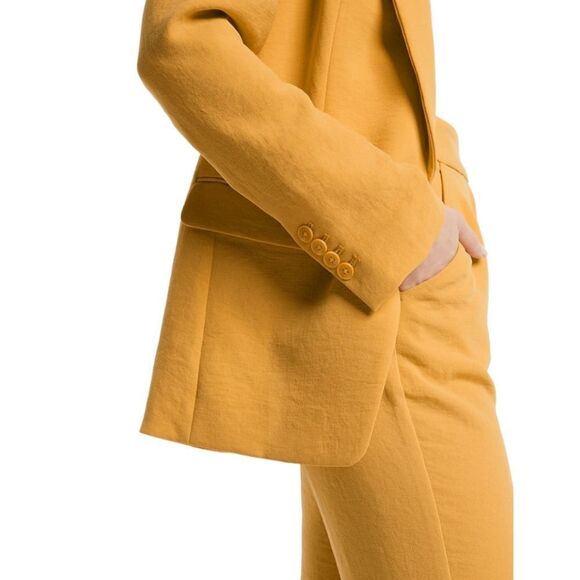 Express Twill One Button Cinched Boyfriend Blazer - Picture 2 of 4